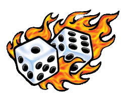 flaming-dice